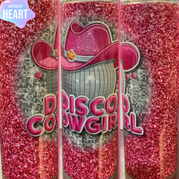 Disco Cowgirl 20 oz tumbler