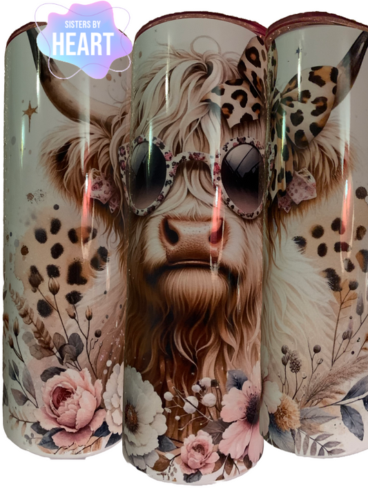 Leopard sunglasses heifer 20 oz tumbler set